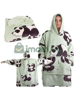 Топъл суичър 2в1 одеало с качулка oversize